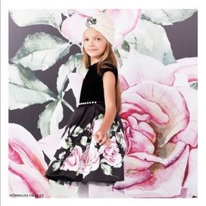 Monnalisa girls floral dress